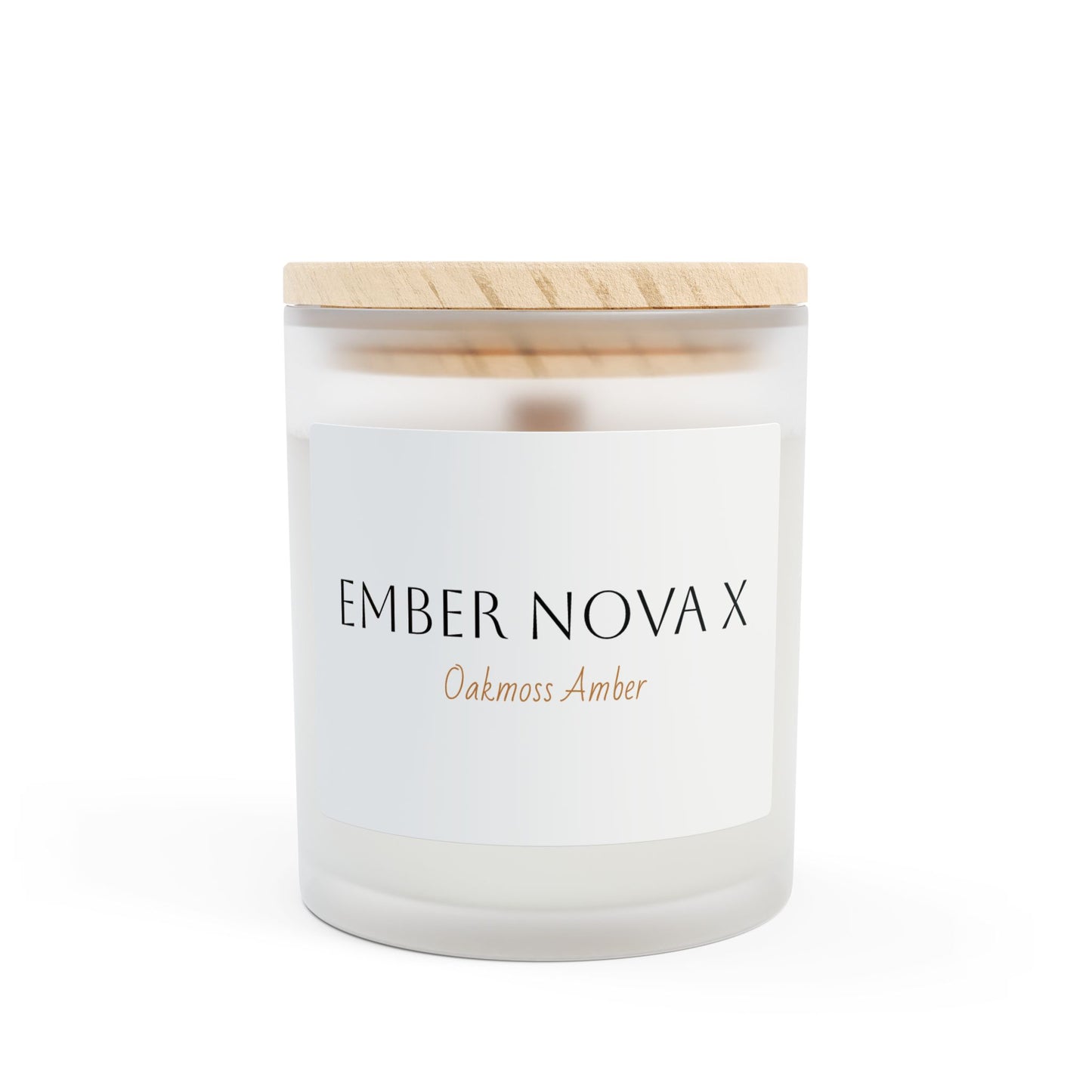 Ember Nova X Oakmoss Amber Candle - 11oz Frosted Glass Aromatherapy Candle for Cozy Atmosphere